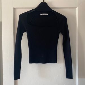 Sexy cropped cut out top